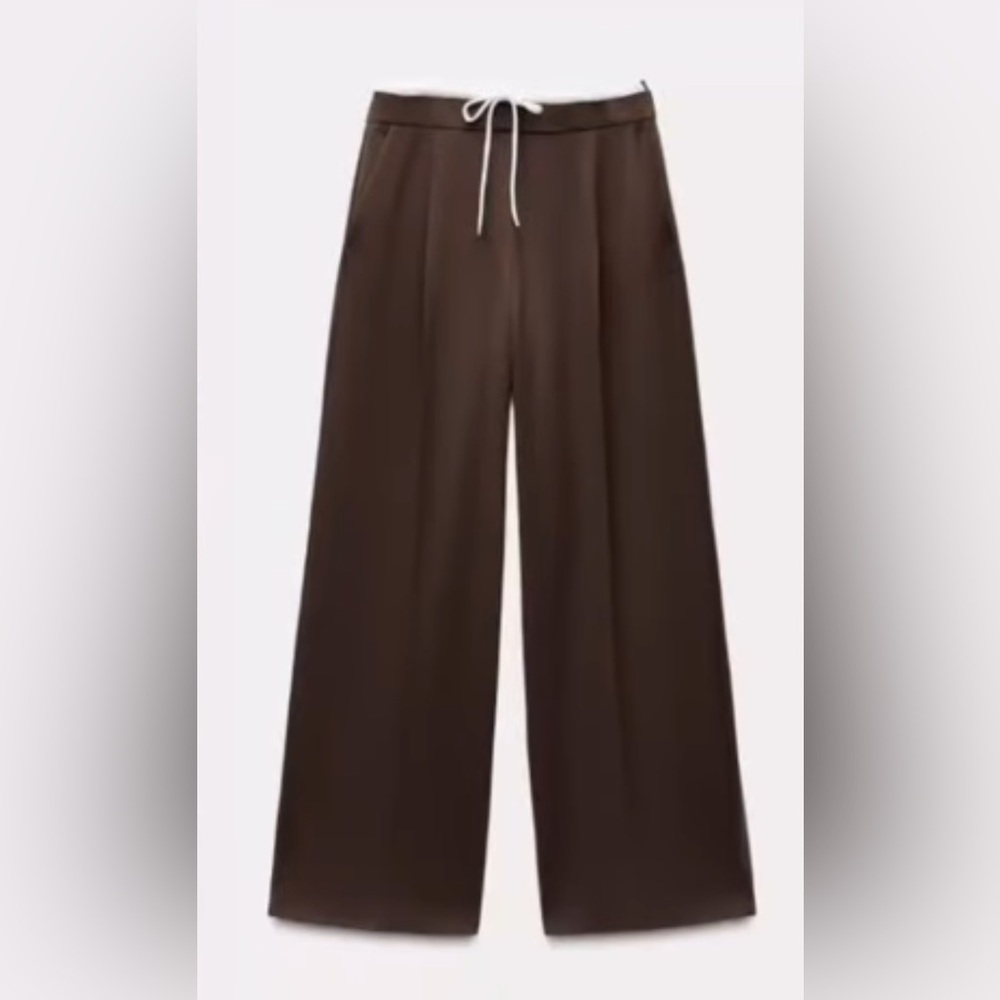 Zara Brown Wide Leg Pants